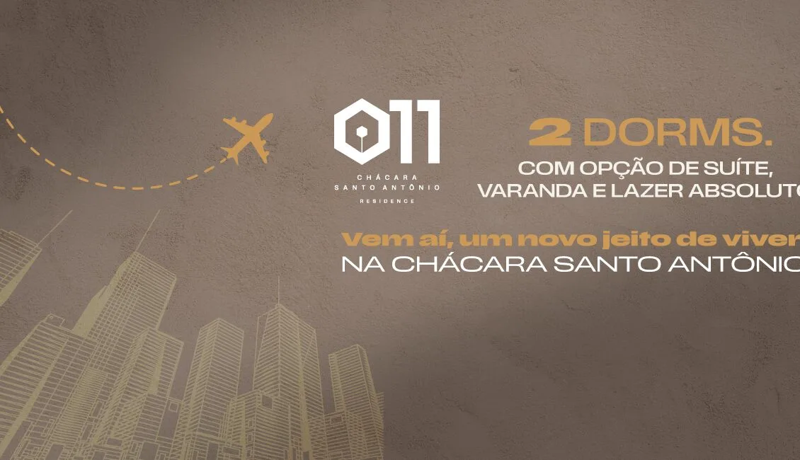 011 Chácara Santo Antônio, logotipo e chamada de lançamento de 2 dormitórios da Riva, iApartamentos CONQUISTA, Chácara Santo Antônio