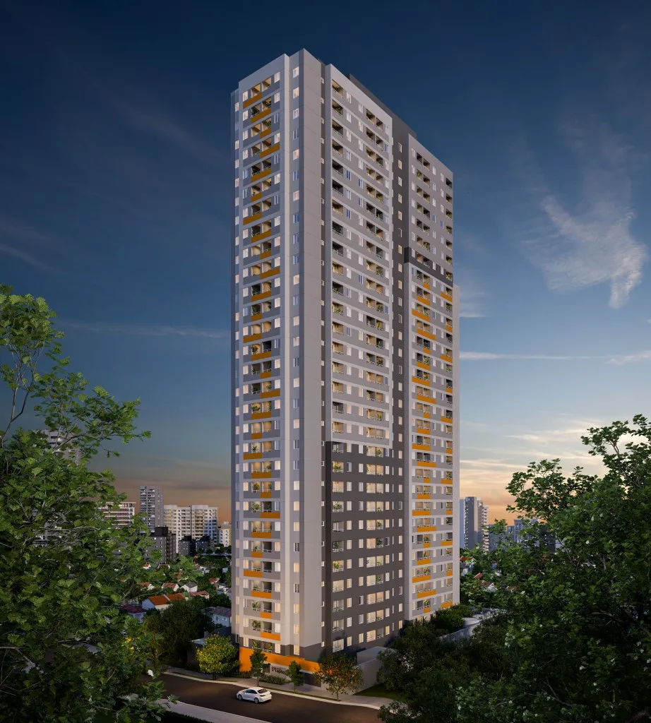Mundo Apto Alto da Mooca, fachada da torre, iApartamentos CONQUISTA, Mooca