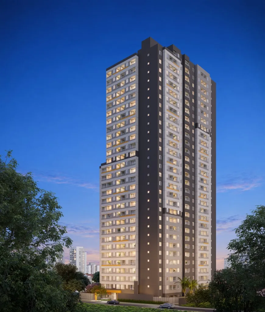 Mundo Apto Estação Brooklin, fachada da torre, iApartamentos CONQUISTA, Brooklin