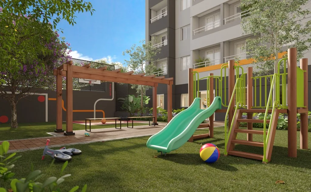 Mundo Apto Estação Brooklin, playground, iApartamentos CONQUISTA, Brooklin