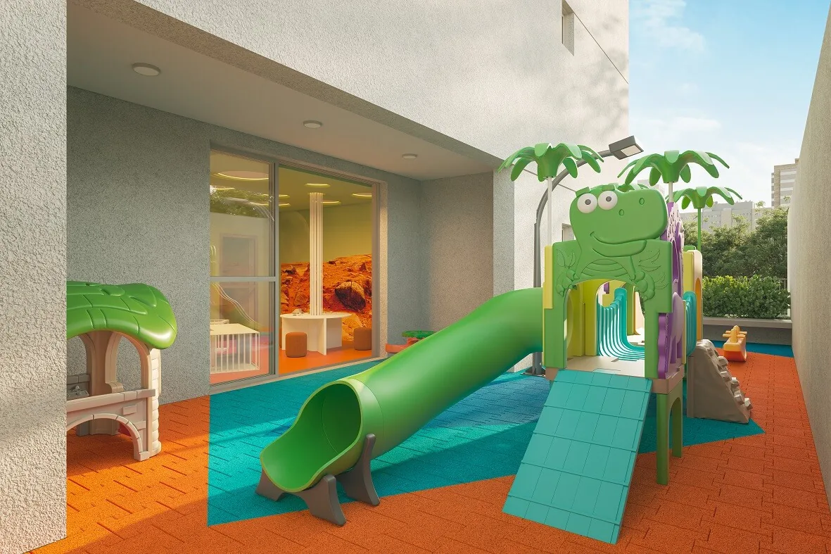 Pátio Penha, playground infantil, curadoria iApartamentos CONQUISTA, Penha