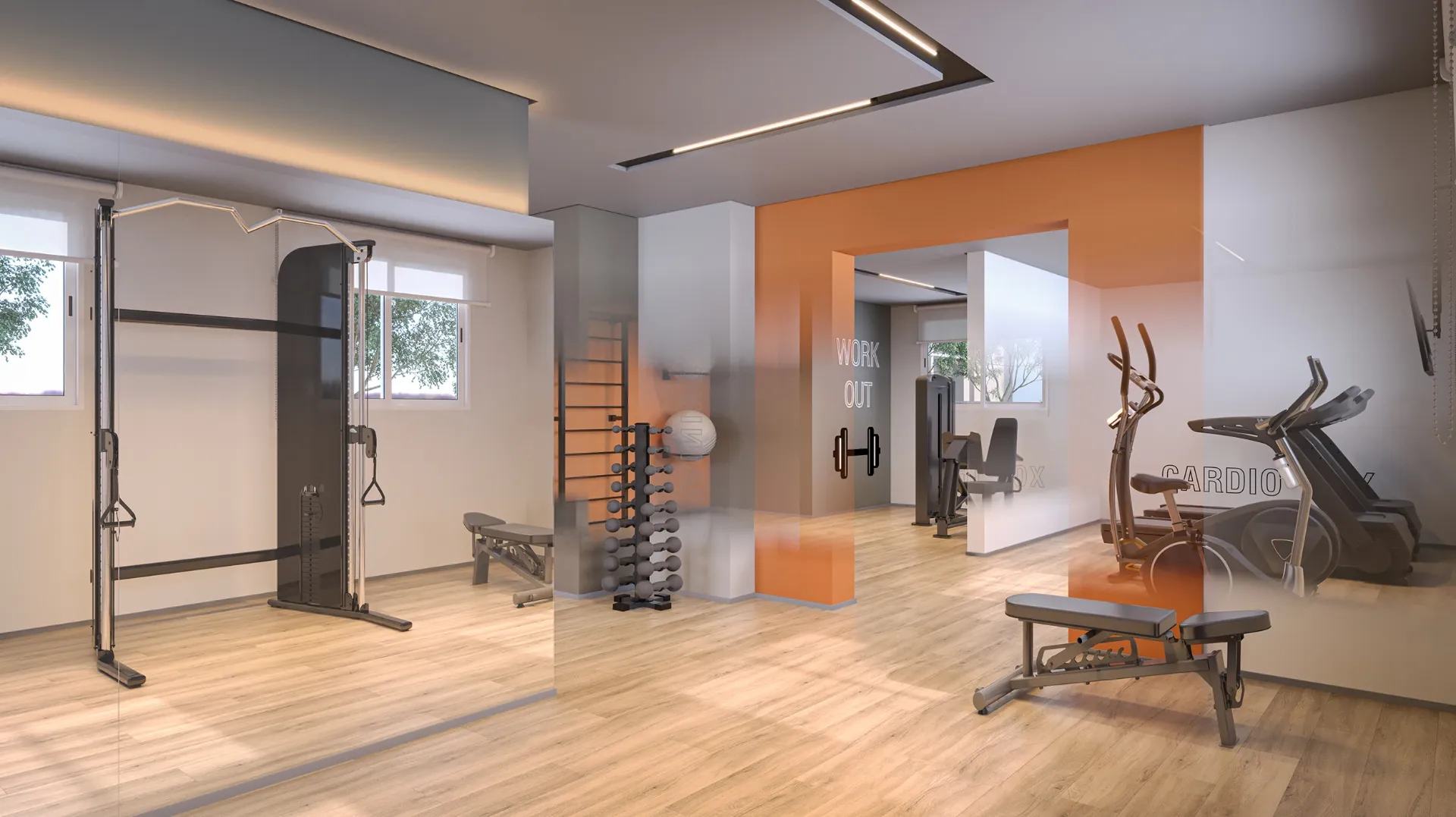 Vibra Origem Mooca, academia equipada com esteiras e estação de musculação, iApartamentos CONQUISTA, Mooca
