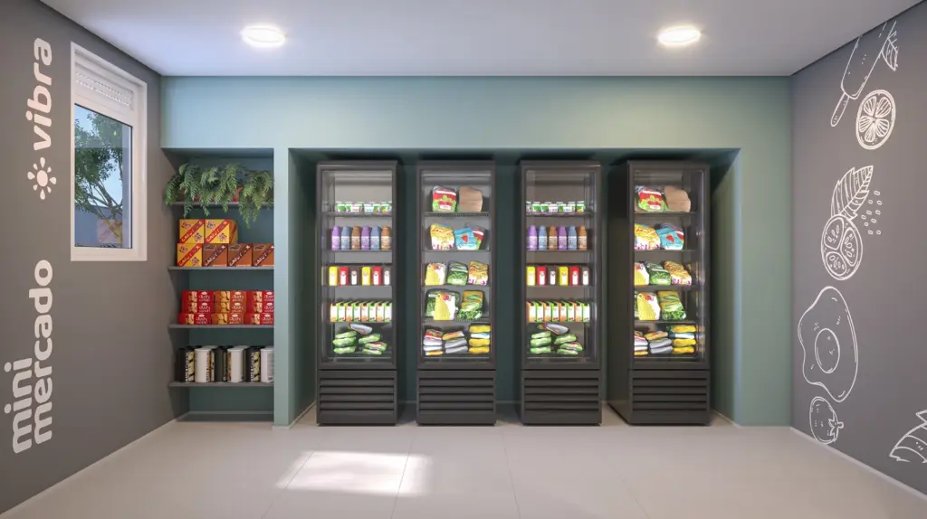 Vibra Origem Mooca, espaço para mini mercado dentro do condomínio, iApartamentos CONQUISTA, Mooca